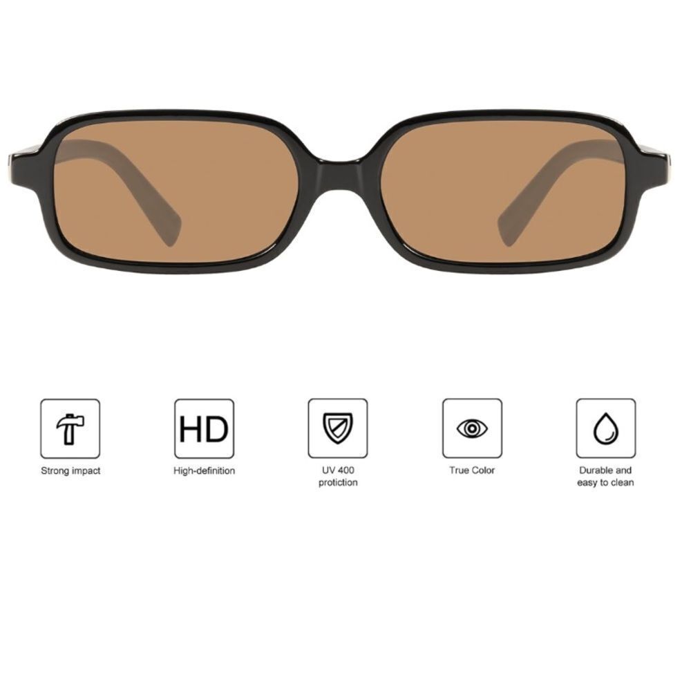 Trendy rectangular sunglasses - Picture 4 of 4